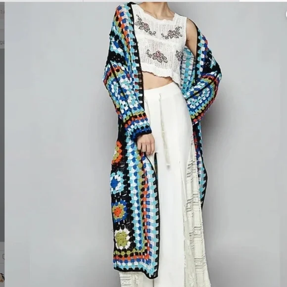 POL Multicolor Crochet Cardigan - Picture 5 of 5